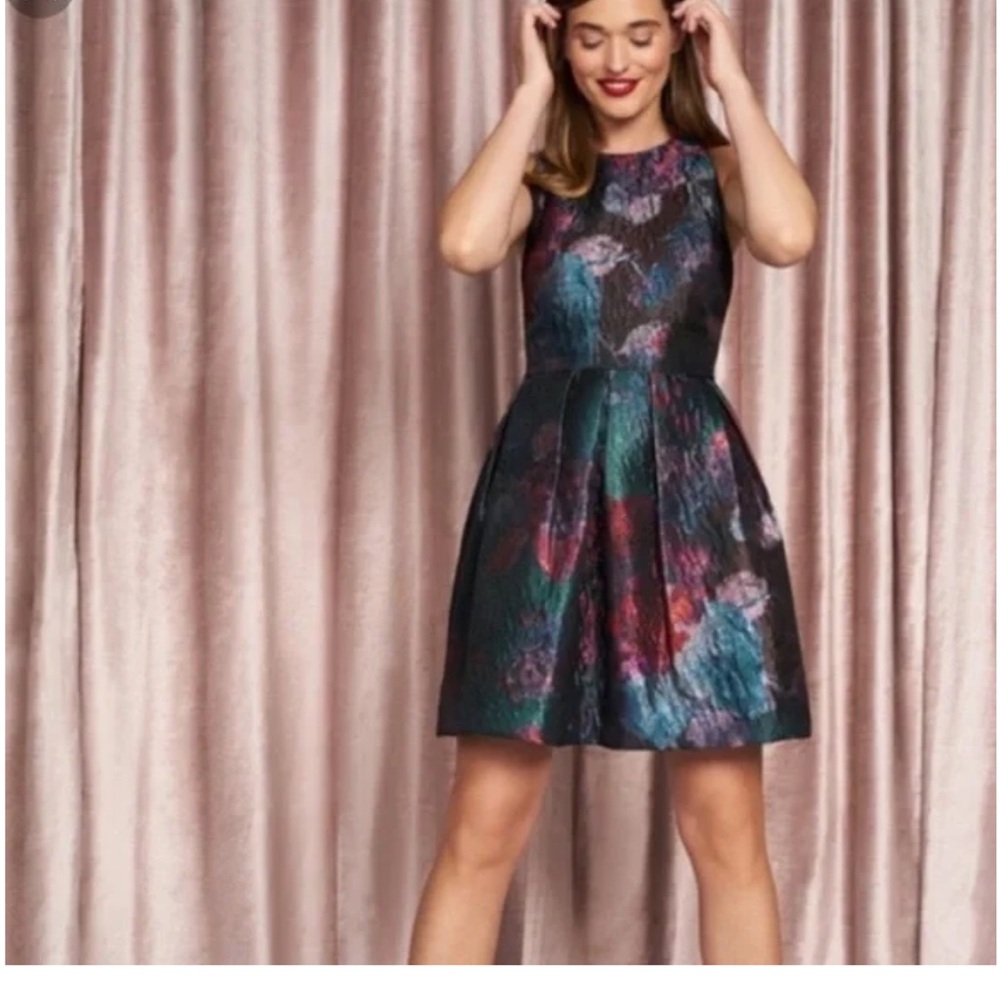 Anthropologie Hutch Brocade dress Elegant Multicolor Sleeveless mini Dress 4